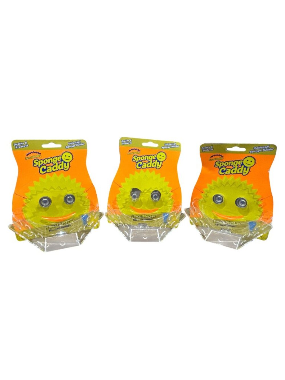 Sponge Caddy Universal Sponge Holder By Scrub Daddy - 3 Pack For Draining & Stor